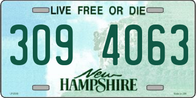 NH license plate 3094063