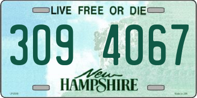 NH license plate 3094067