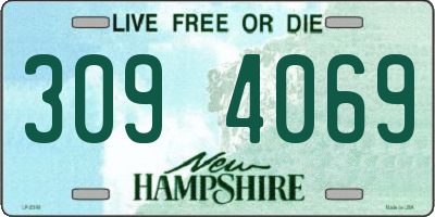 NH license plate 3094069
