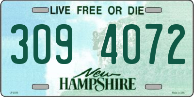 NH license plate 3094072