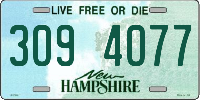NH license plate 3094077