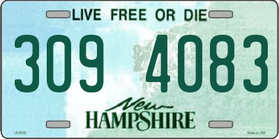 NH license plate 3094083