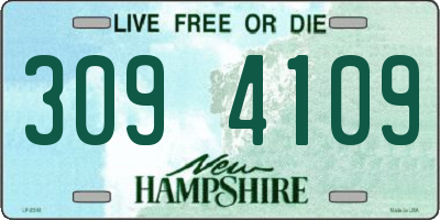 NH license plate 3094109