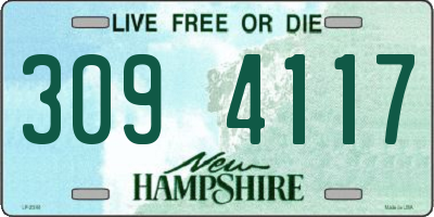 NH license plate 3094117