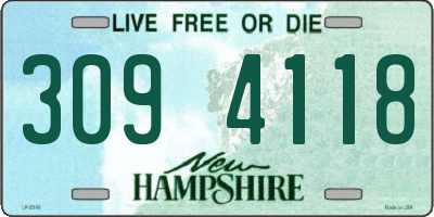 NH license plate 3094118