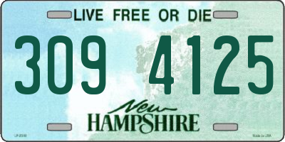NH license plate 3094125
