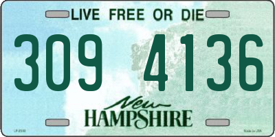 NH license plate 3094136