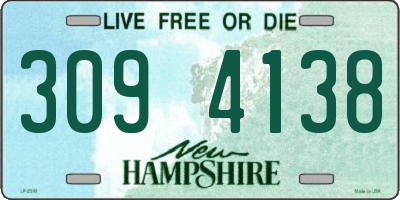 NH license plate 3094138