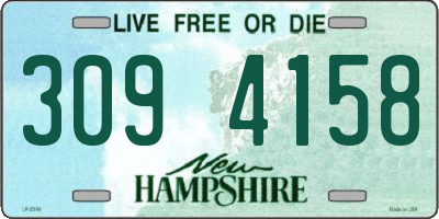 NH license plate 3094158