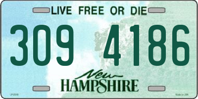 NH license plate 3094186