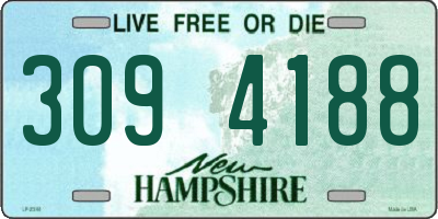 NH license plate 3094188