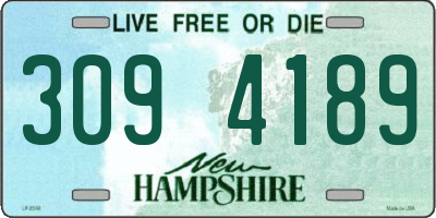 NH license plate 3094189