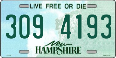NH license plate 3094193