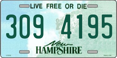 NH license plate 3094195