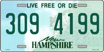 NH license plate 3094199