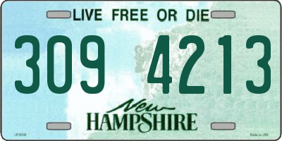 NH license plate 3094213