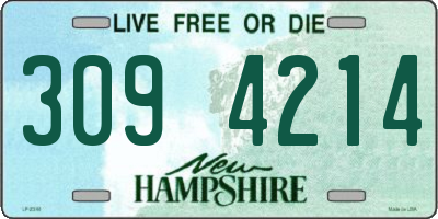 NH license plate 3094214