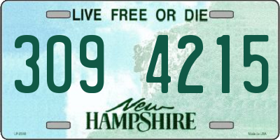 NH license plate 3094215
