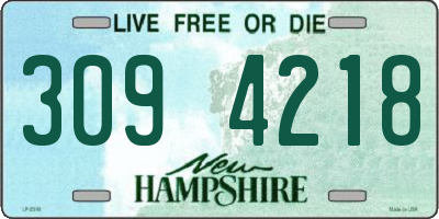 NH license plate 3094218