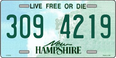 NH license plate 3094219