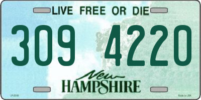 NH license plate 3094220
