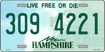 NH license plate 3094221