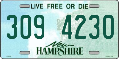 NH license plate 3094230