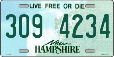 NH license plate 3094234