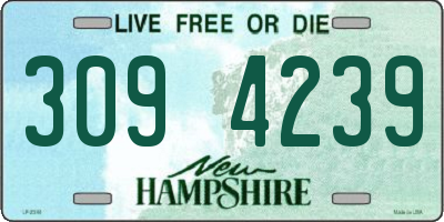 NH license plate 3094239
