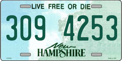 NH license plate 3094253