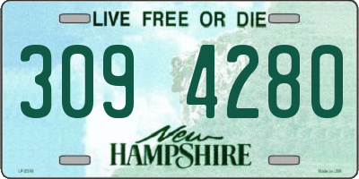 NH license plate 3094280