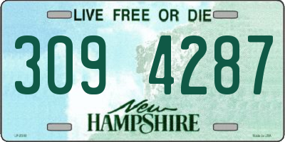 NH license plate 3094287