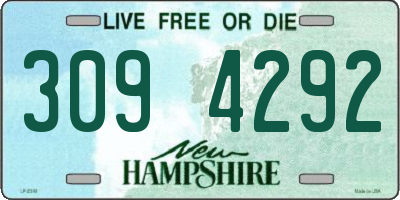 NH license plate 3094292