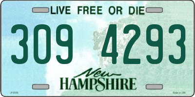 NH license plate 3094293