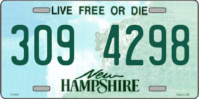 NH license plate 3094298