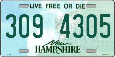 NH license plate 3094305