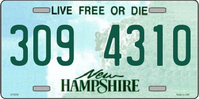 NH license plate 3094310