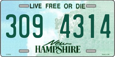 NH license plate 3094314