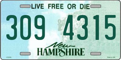 NH license plate 3094315