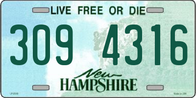 NH license plate 3094316