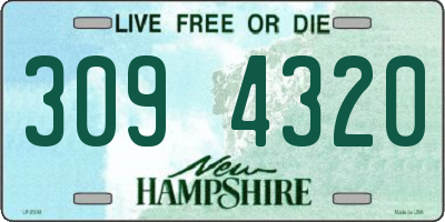 NH license plate 3094320