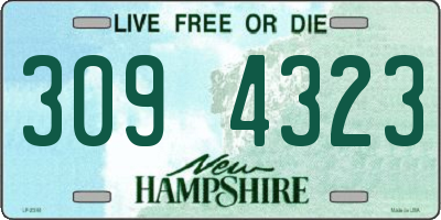 NH license plate 3094323
