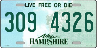NH license plate 3094326