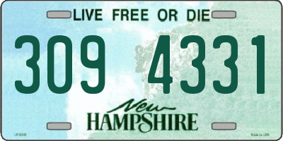 NH license plate 3094331