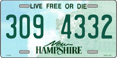 NH license plate 3094332