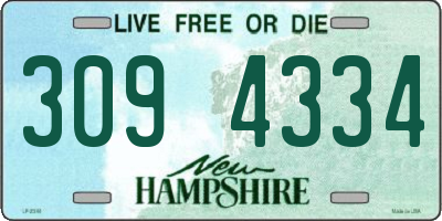 NH license plate 3094334