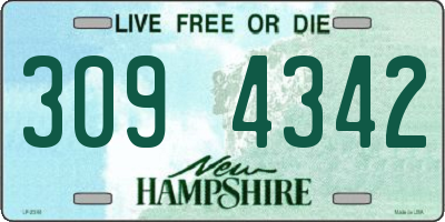 NH license plate 3094342