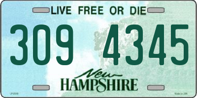 NH license plate 3094345