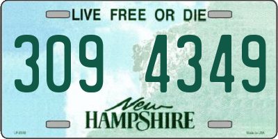 NH license plate 3094349