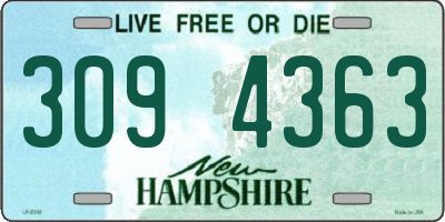 NH license plate 3094363